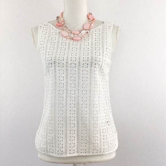 Banana Republic Tops - **2 FOR $20** BANANA REPUBLIC COTTON EYELET SLEEVELESS TOP